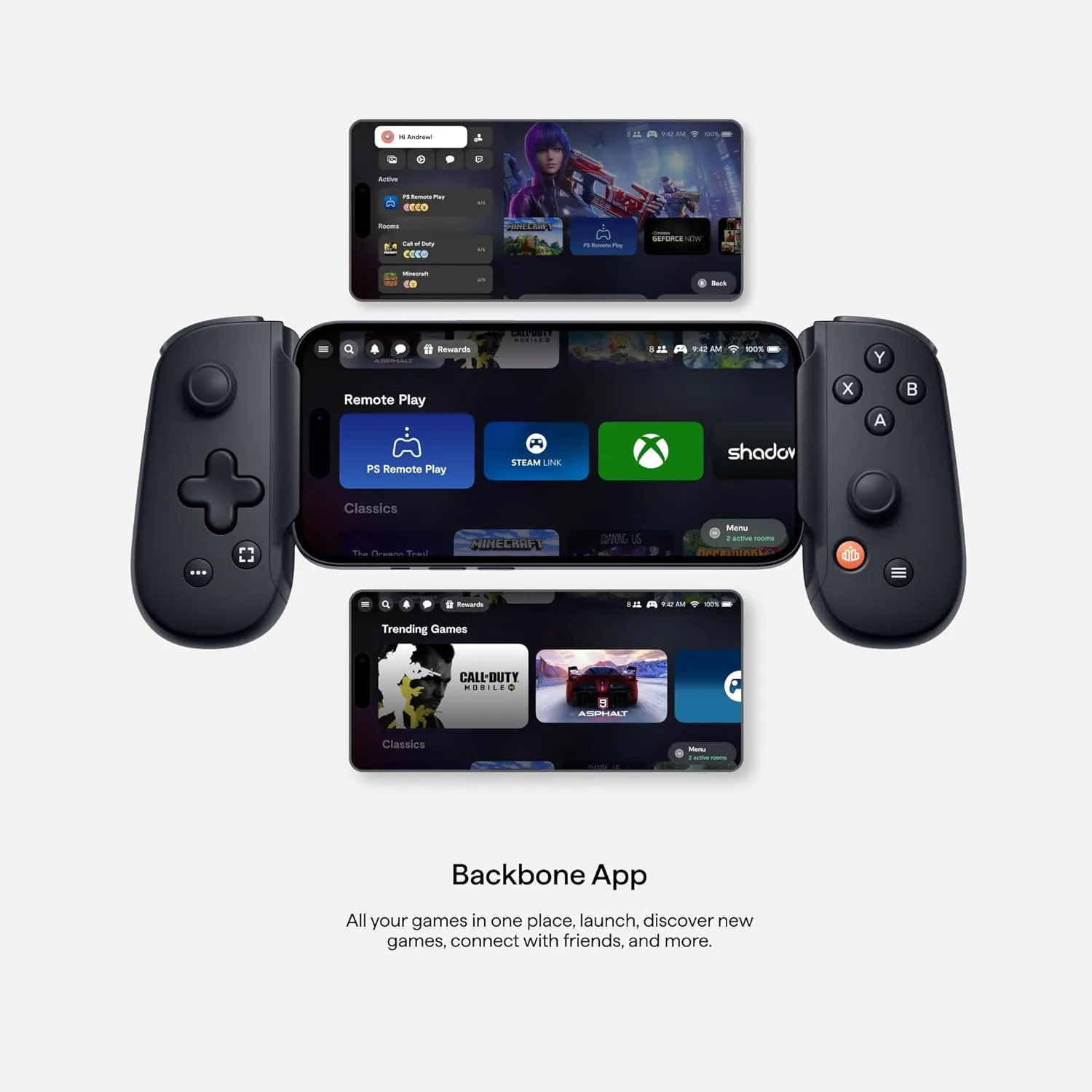 BACKBONE One Mobile Gaming Controller for Android and iPhone 15/16 Series (USB-C) - 2nd Gen - Turn Your Phone into a Gaming Console - Play Xbox, PlayStation, Call of Duty, Roblox, Fortnite & More