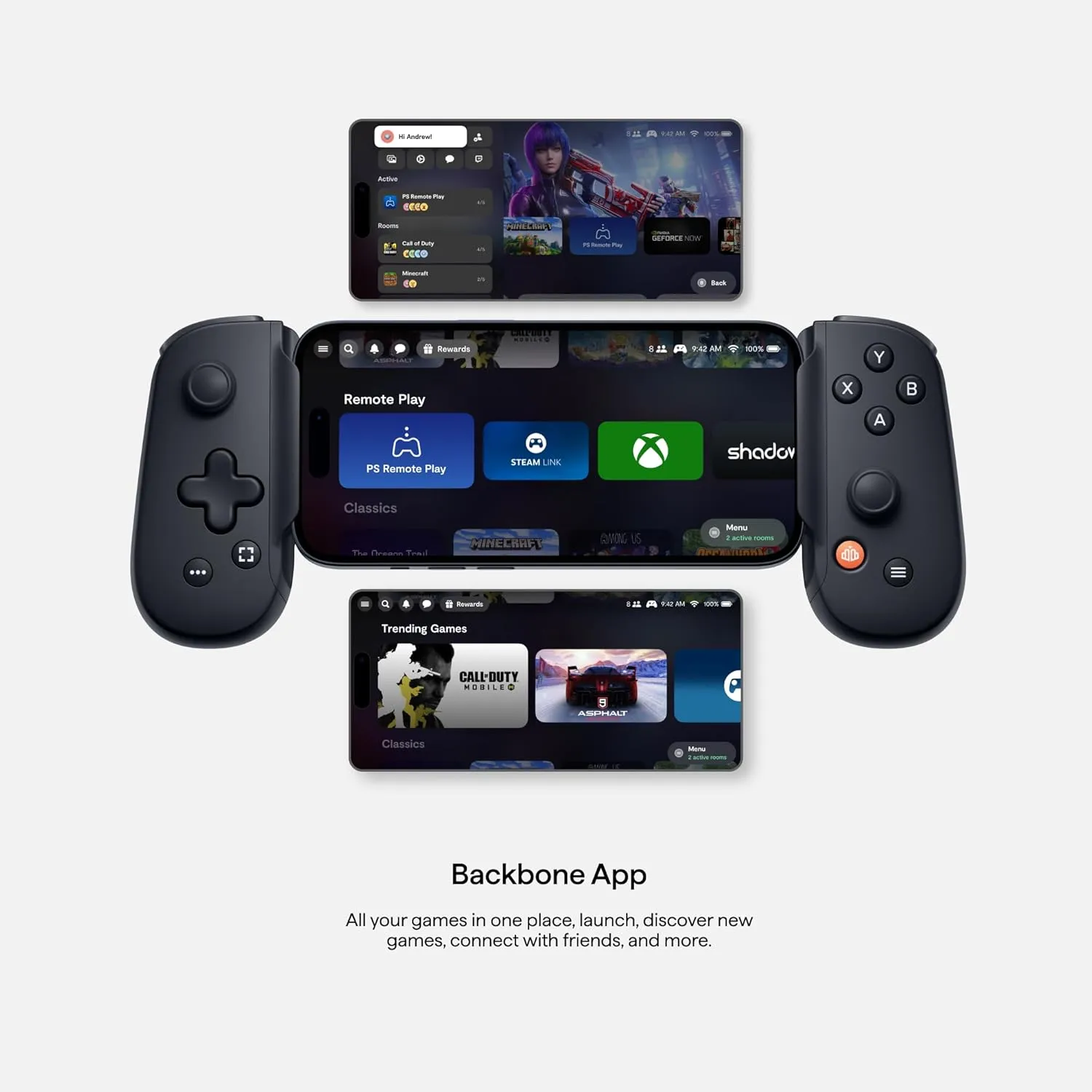 BACKBONE One Mobile Gaming Controller for Android and iPhone 15/16 Series (USB-C) - 2nd Gen - Turn Your Phone into a Gaming Console - Play Xbox, PlayStation, Call of Duty, Roblox, Fortnite & More