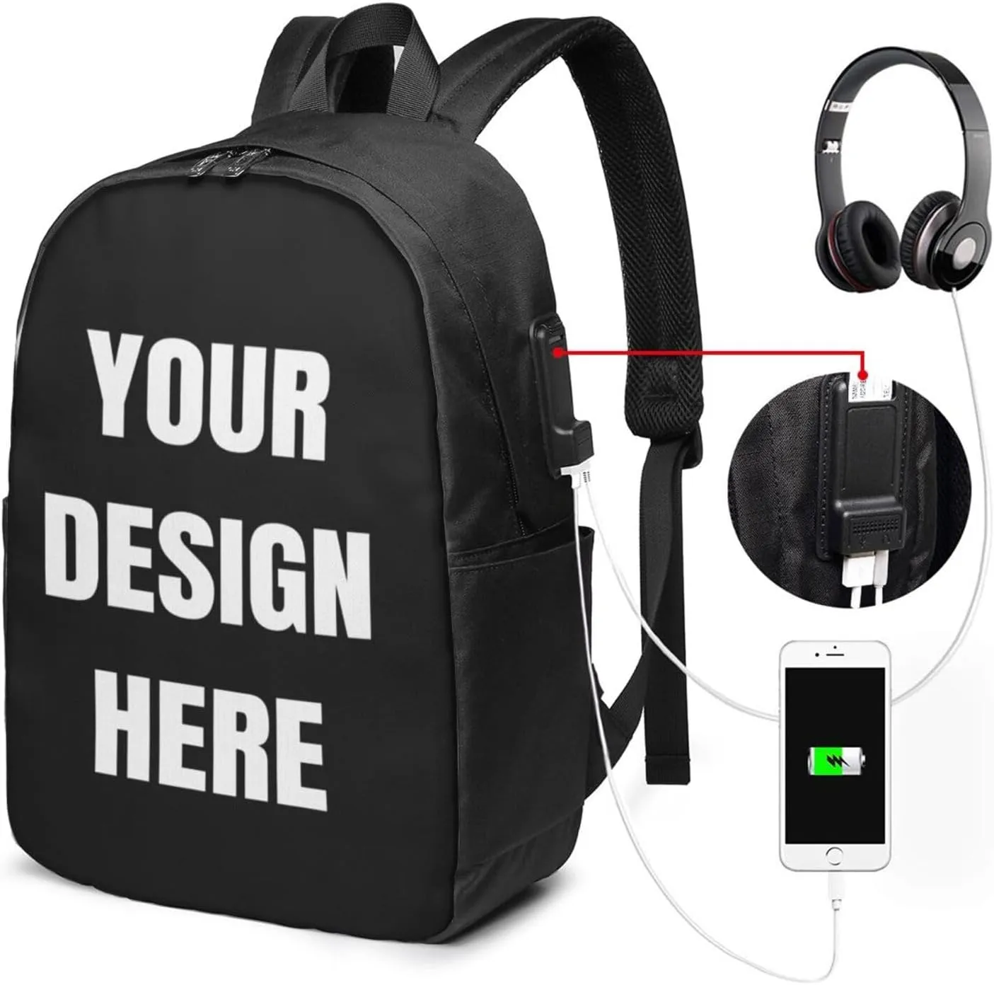 Backpack Large Personalized Backpack For Women Men Design Your Own Work Travel Laptop Bag To High Volume Casual Packet,Large