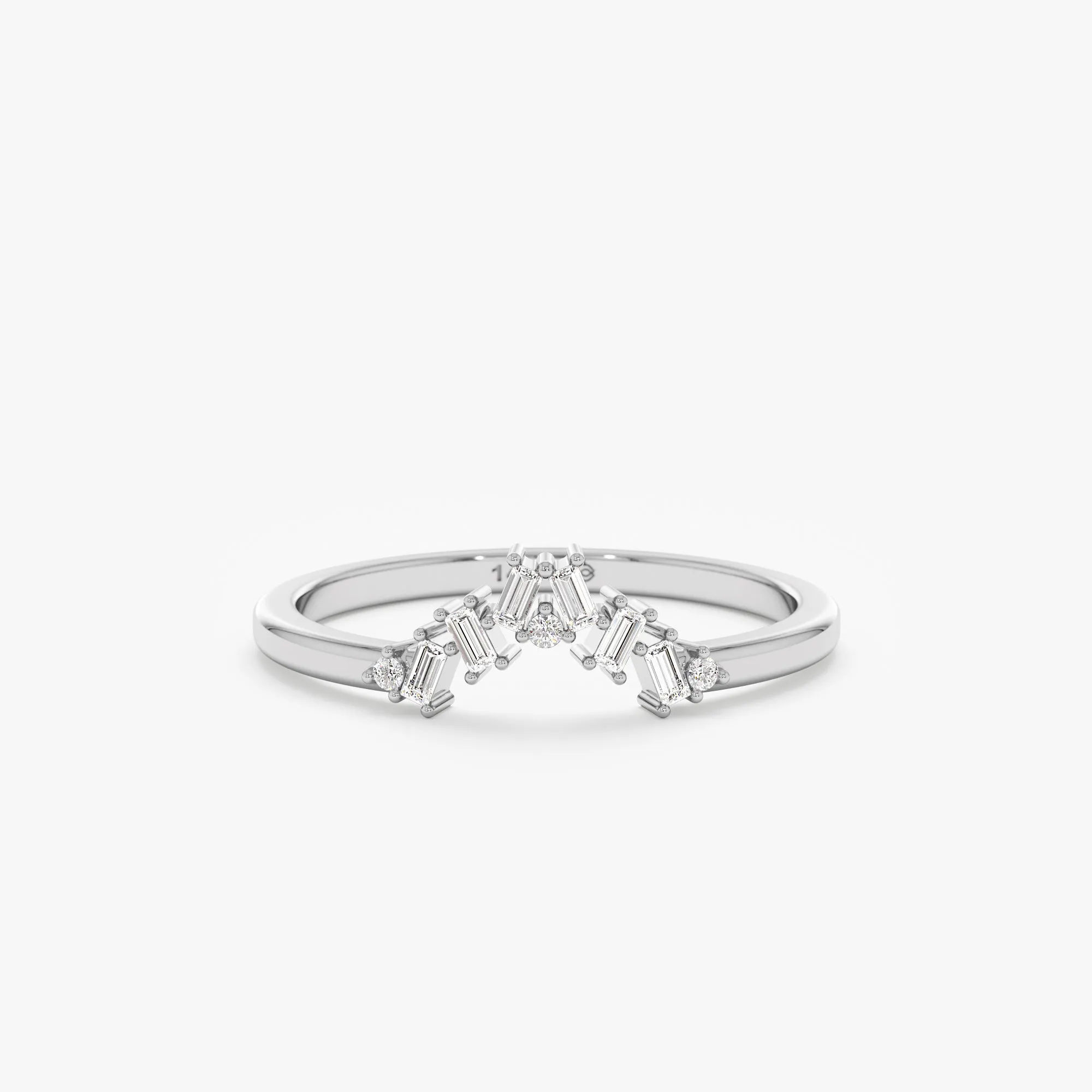 Baguette Cluster Ring Guard, Calico
