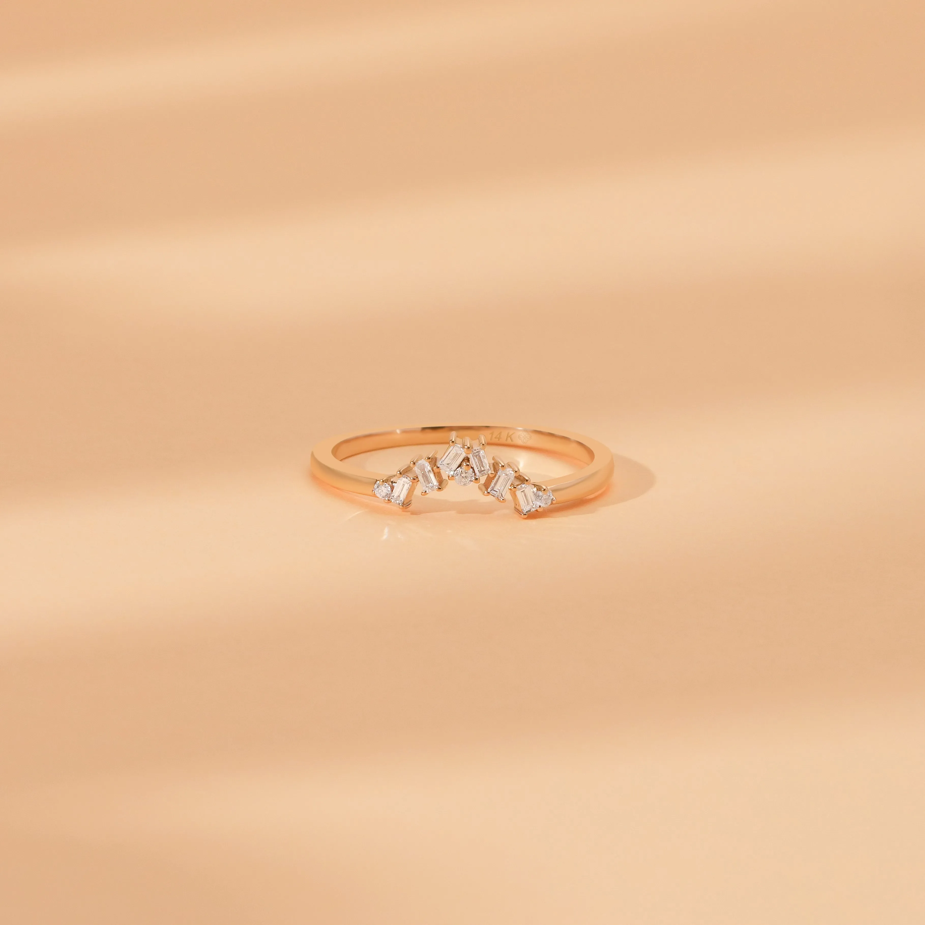Baguette Cluster Ring Guard, Calico