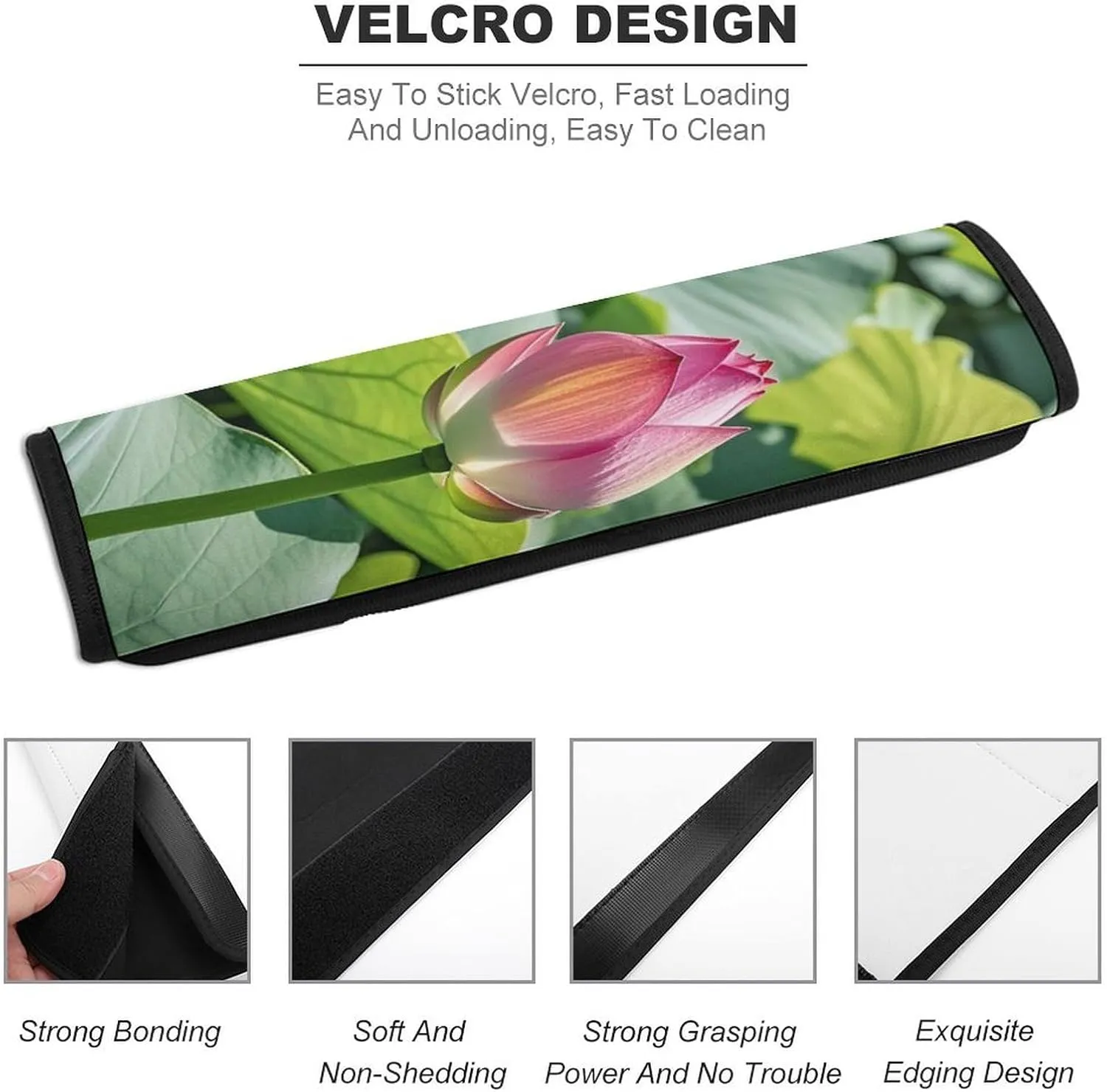 Beautiful Lotus Flowers Auto Seat Belt Cover 1PCS Universal Car Seat Belt Shoulder Protector Pad, Protect Your Shoulders and Neck for Car Seat Belt, Shoulder Bag, Backpack