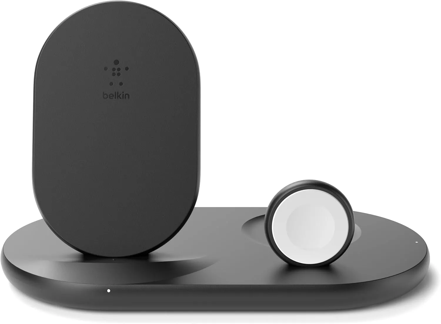 Belkin 3-in-1 Wireless Charger - Fast Charging Stand for Apple iPhone, Apple Watch & AirPods Case Compatible Qi Station For Multiple Devices - Black
