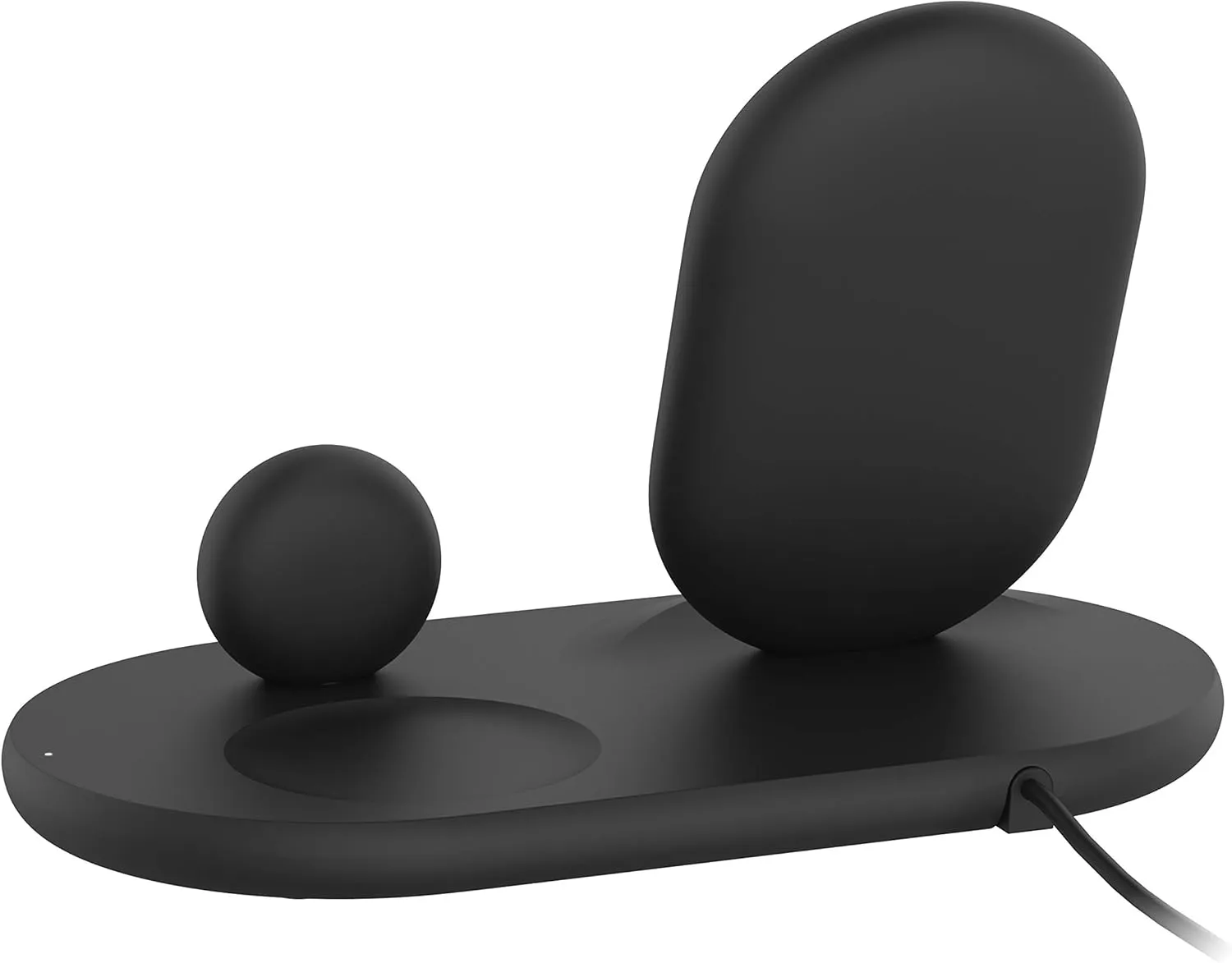 Belkin 3-in-1 Wireless Charger - Fast Charging Stand for Apple iPhone, Apple Watch & AirPods Case Compatible Qi Station For Multiple Devices - Black