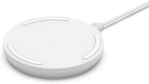 Belkin Quick Charge Wireless Charging Pad - 10W Qi-Certified Charger Pad for iPhone, Samsung Galaxy, Apple Airpods Pro & More - Charge While Listening to Music, Streaming Videos, & Video Calls - White