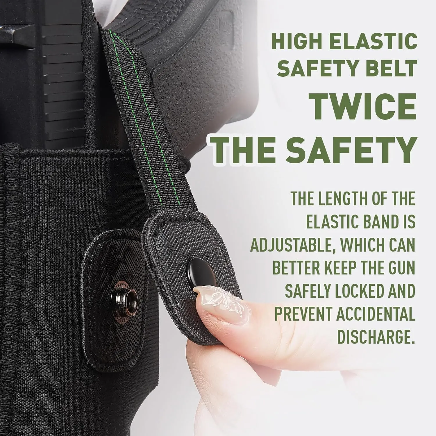 Belly Holster for Concealed Carry, Comfortable Soft Breathable mesh Belly Band Holsters for Men Women,Fits Glock, Taurus, Luger, and Other Pistols with 99% or More and Revolvers Gun Holster
