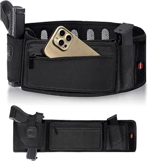 Belly Holster for Concealed Carry, Comfortable Soft Breathable mesh Belly Band Holsters for Men Women,Fits Glock, Taurus, Luger, and Other Pistols with 99% or More and Revolvers Gun Holster