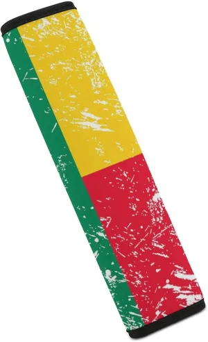 Benin Vintage Flag Fashion Car Seat Belt Cover Pad for Shoulder Bag Camera Soft Comfort Accessories 1PCS