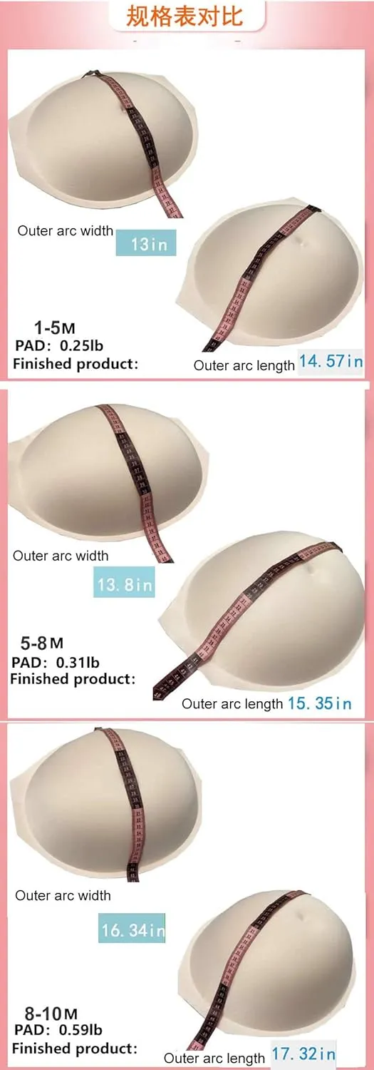 BIMEI Fake Pregnant Belly Thin Sponge Breathable Fake Belly pad to Send Cloth Bag