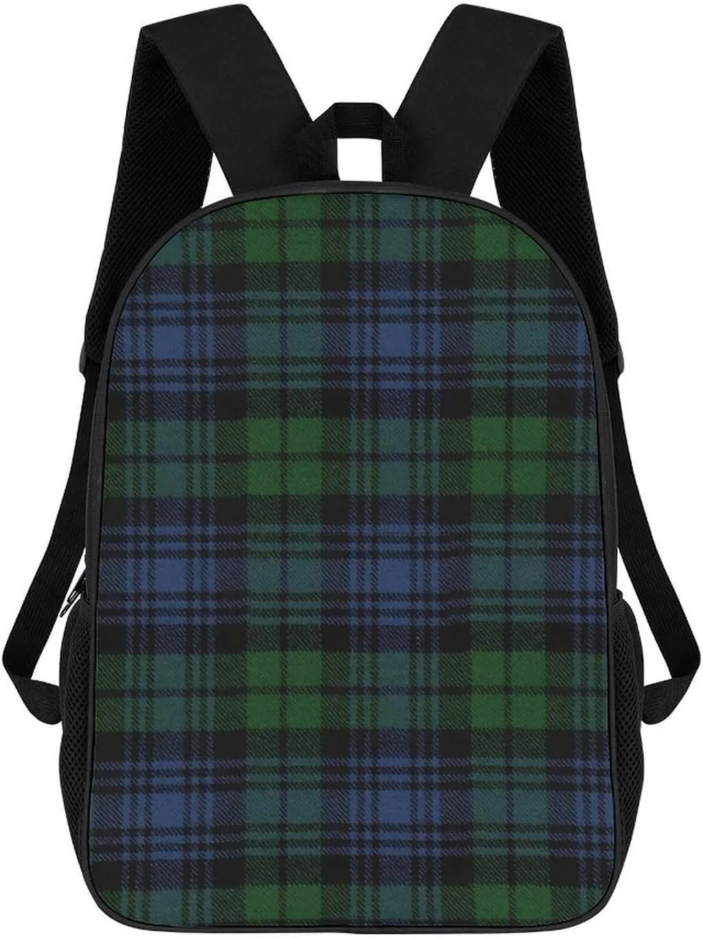 Black Watch Ancient Original Scottish Tartan Backpack Lightweight Waterproof Backpacks Laptop Backpack for Unisex Casual Travel Daypacks Large Capacity