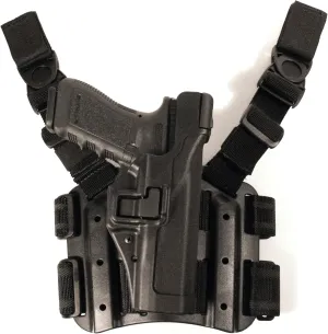 BLACKHAWK Serpa Level 3 Tactical Black Holster, Size 06, Left Hand (Sig 220/225/226/228/229 w/ or w/o rail)