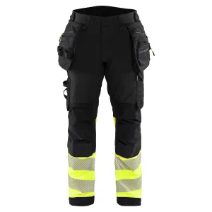 Blaklader 1821 Hi-Vis Softshell Trousers With Holster Pockets