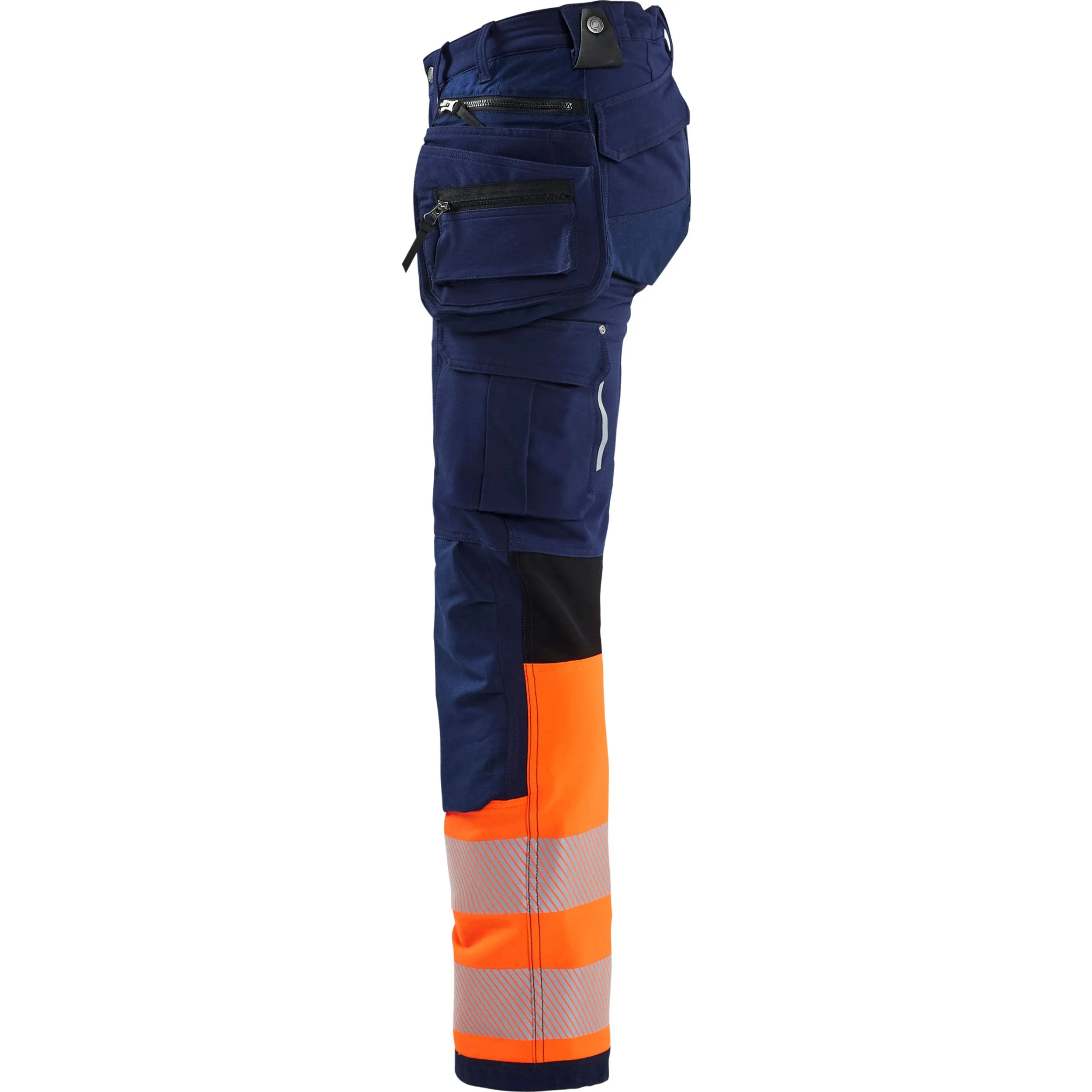 Blaklader 7193 Navy Blue/Hi-Vis Orange Women's Trouser With 4-Way-Stretch With Holster Pockets