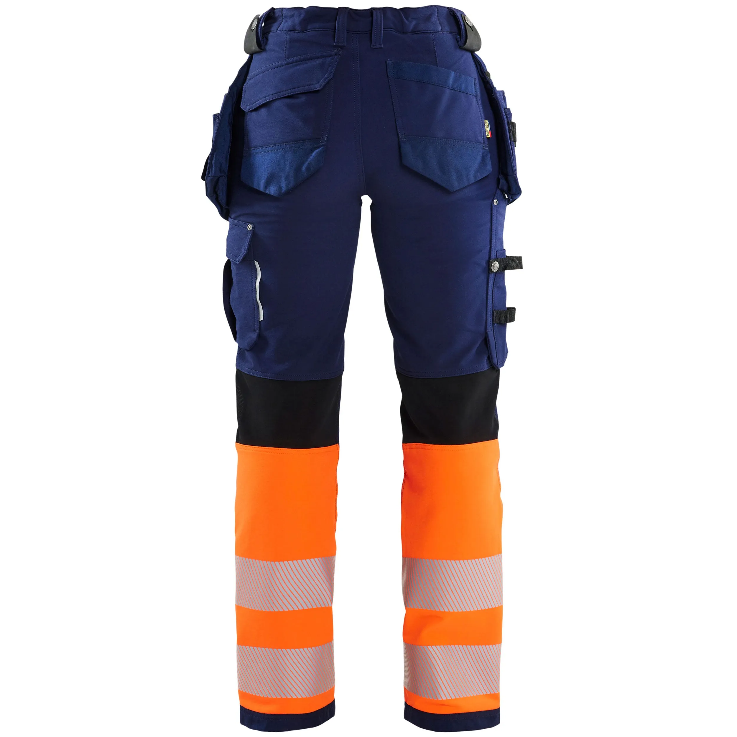 Blaklader 7193 Navy Blue/Hi-Vis Orange Women's Trouser With 4-Way-Stretch With Holster Pockets