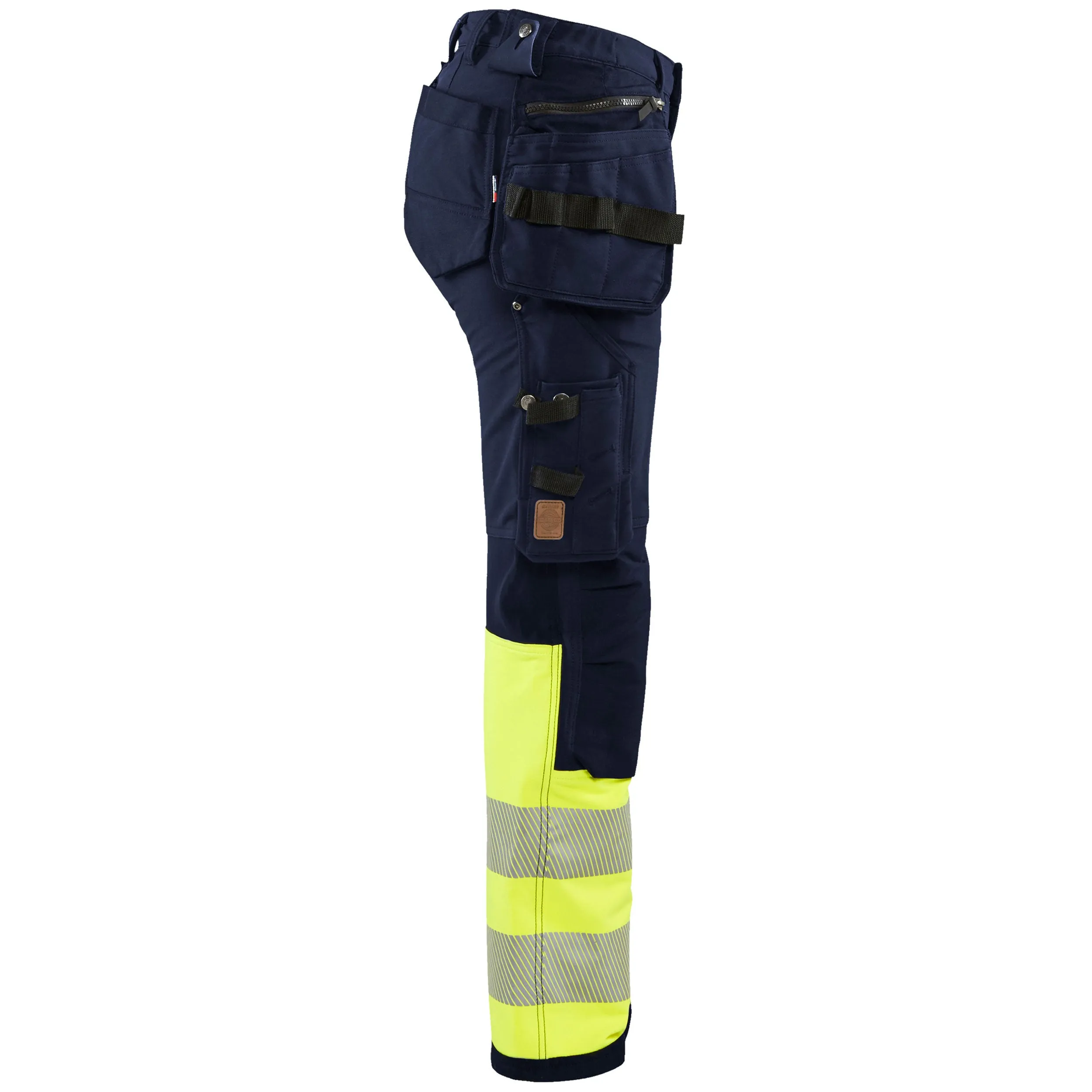 Blaklader 7193 Navy Blue/Hi-Vis Yellow Women's Trouser With 4-Way-Stretch With Holster Pockets