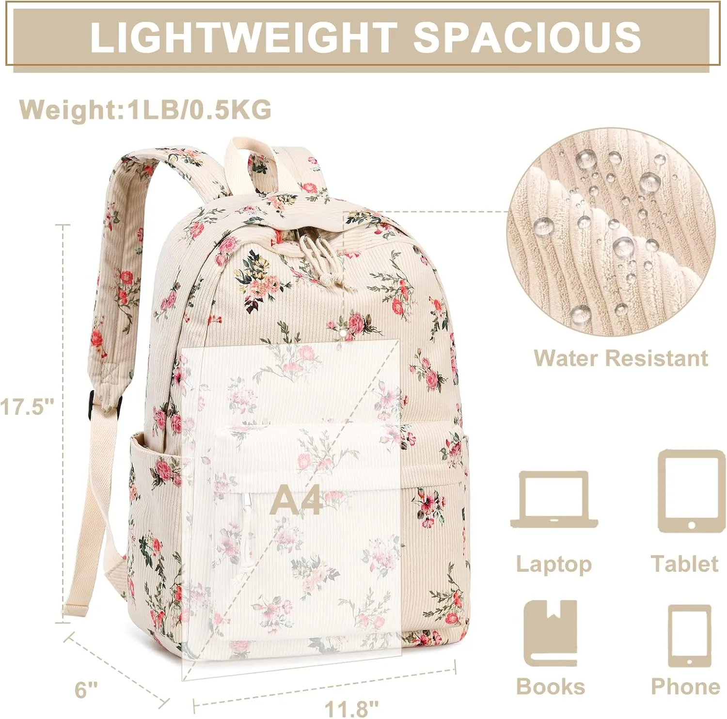 Bluboon School Backpack Teens Girls Boys Kids School Book Bags with Lunch Box Pencil Bag