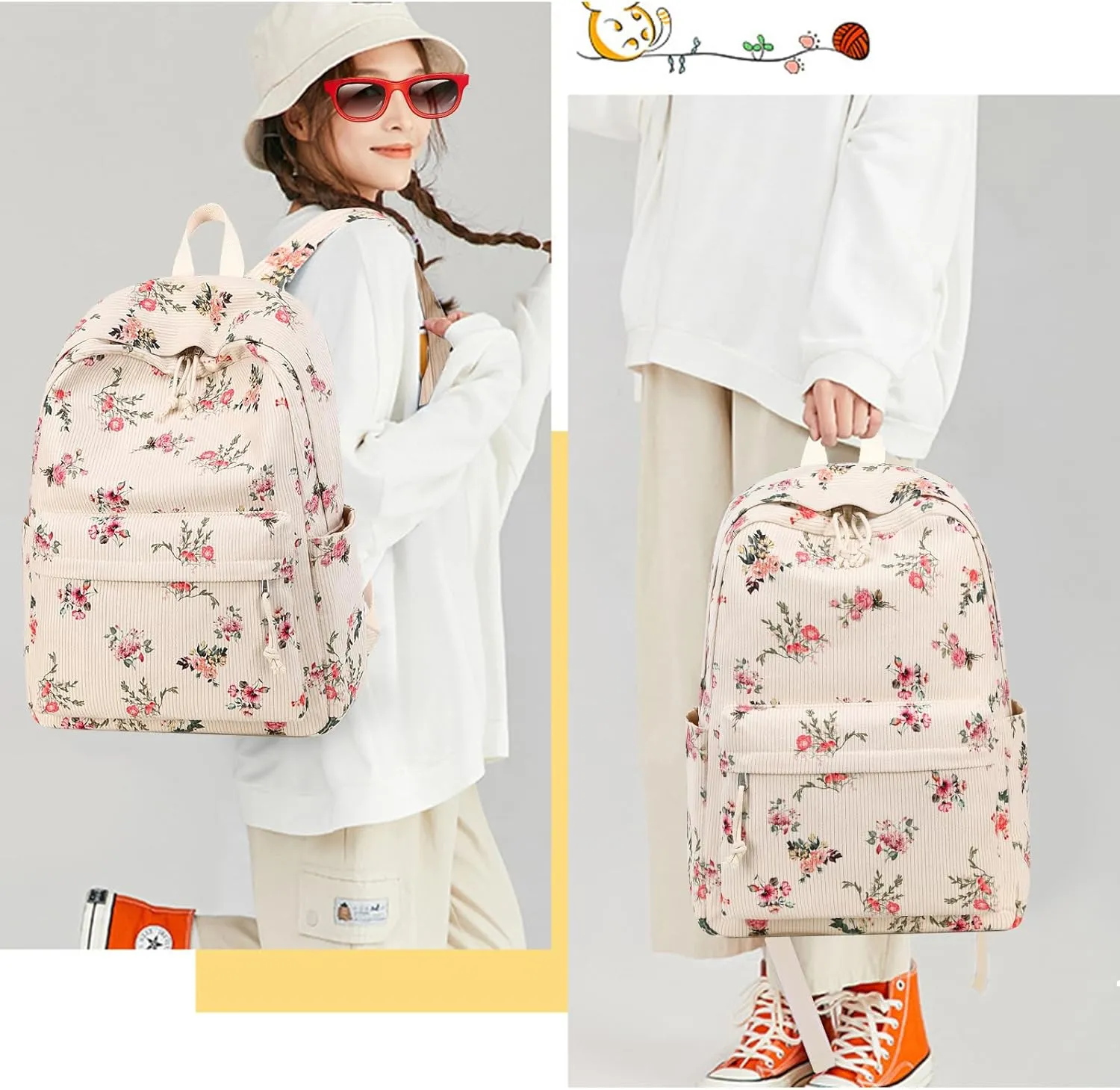 Bluboon School Backpack Teens Girls Boys Kids School Book Bags with Lunch Box Pencil Bag