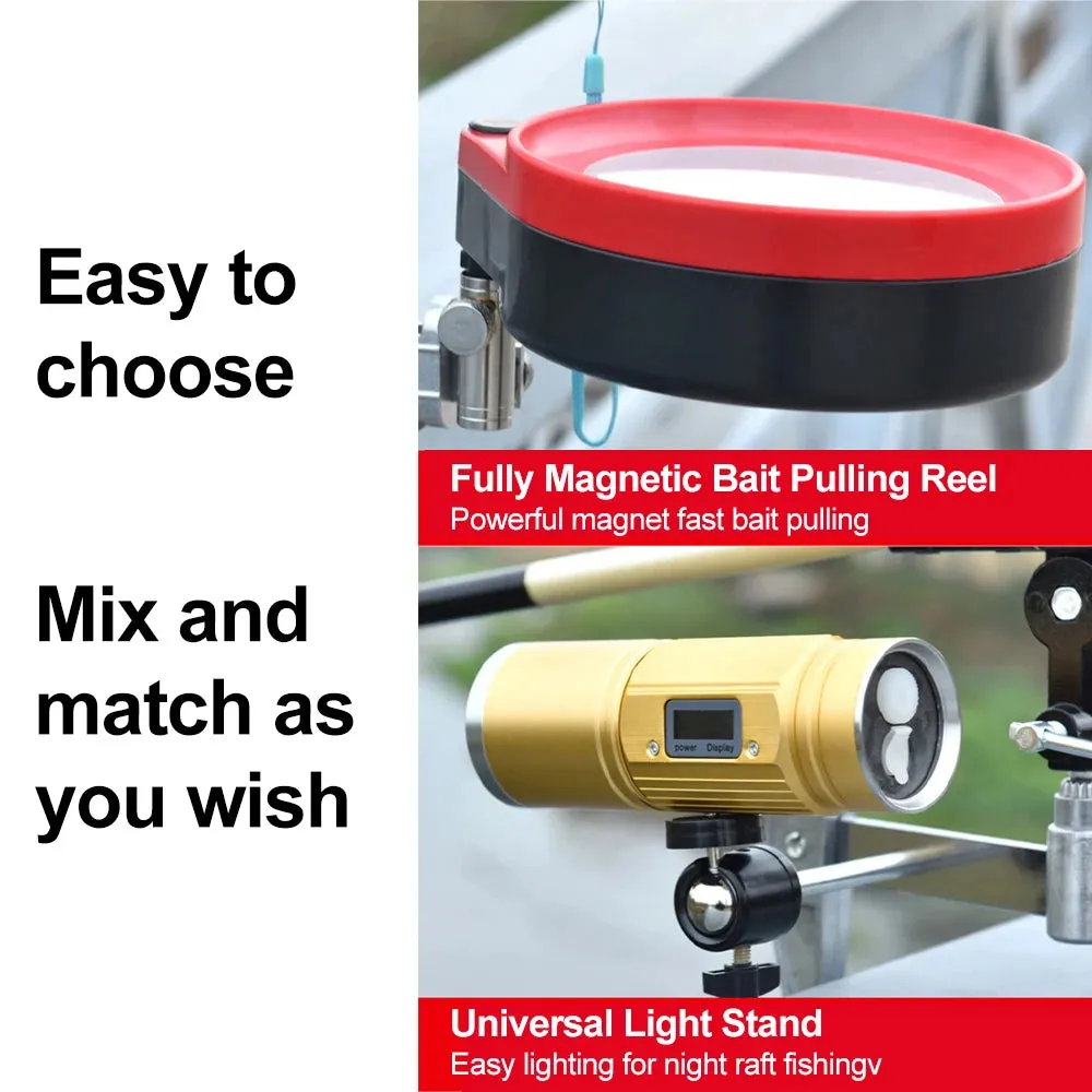 Boat Fishing Rod Fishing Support Holder Adjustable 360 Clamp On Type Racks Bracket Bridge Railing Hand Pole Sea Pole Turret