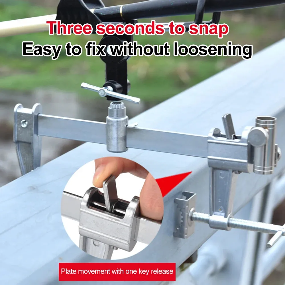 Boat Fishing Rod Fishing Support Holder Adjustable 360 Clamp On Type Racks Bracket Bridge Railing Hand Pole Sea Pole Turret