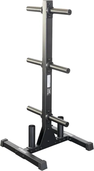 Body-Solid (BFWT10B) Weight Tree Rack for Olympic Plates - Bumper Plate Storage, Weight Plate Holder