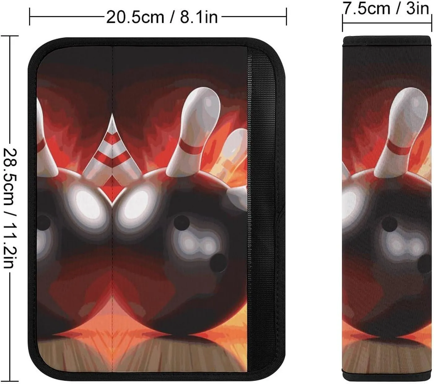 Bowling Ball Auto Seat Belt Cover 1PCS Universal Car Seat Belt Shoulder Protector Pad, Protect Your Shoulders and Neck for Car Seat Belt, Shoulder Bag, Backpack