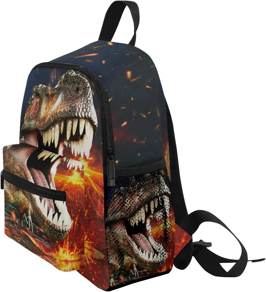 Boys Dinosaur Preschool Backpacks 3D T-Rex Mini Backpack Toddler Kids Bookbags