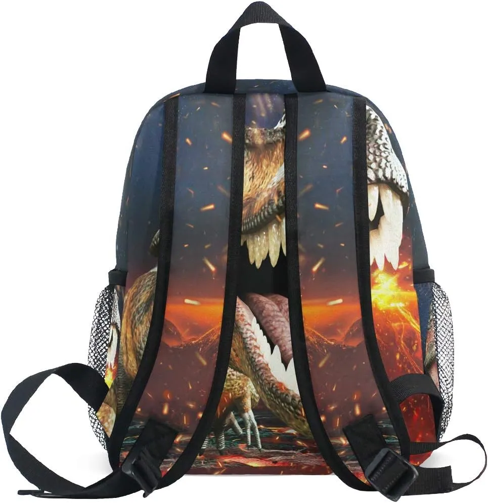 Boys Dinosaur Preschool Backpacks 3D T-Rex Mini Backpack Toddler Kids Bookbags