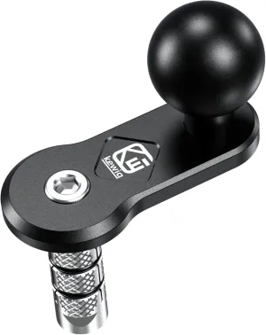 BRCOVAN Aluminum Alloy Motorcycle Fork Stem Mount Base with 1'' TPU Ball for Stem Tube 12mm to 25.4mm in Diameter, Compatible with RAM Mounts B Size 1 Inch Ball Double Socket Arm