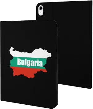 Bulgaria Map Flag Stand Case Soft PU Leather Cover Auto Sleep Wake Cover Compatible with