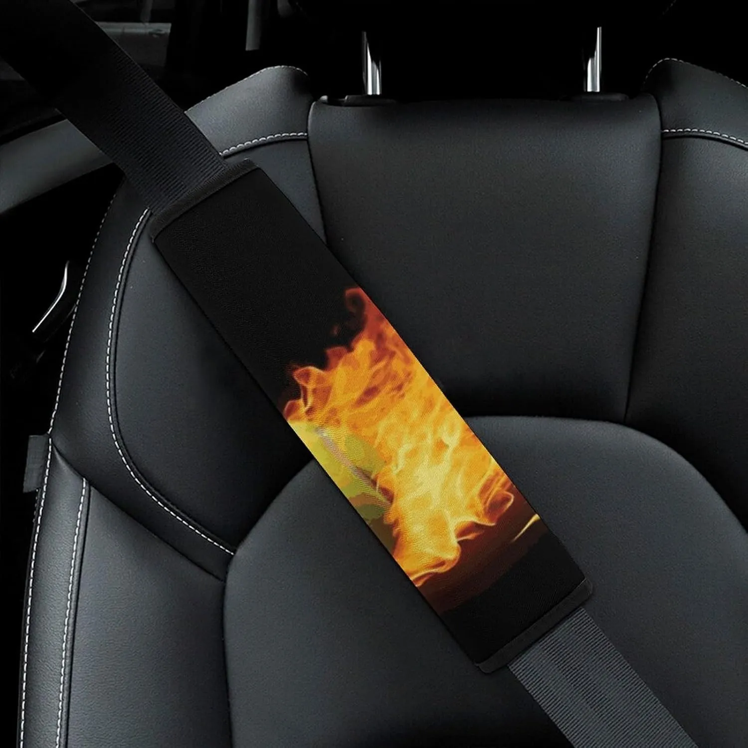 Burning Tennis Pictures Auto Seat Belt Cover Universal Car Seat Belt Shoulder Protector Pad, Protect Your Shoulders and Neck for Car Seat Belt, Shoulder Bag, Backpack 1PCS
