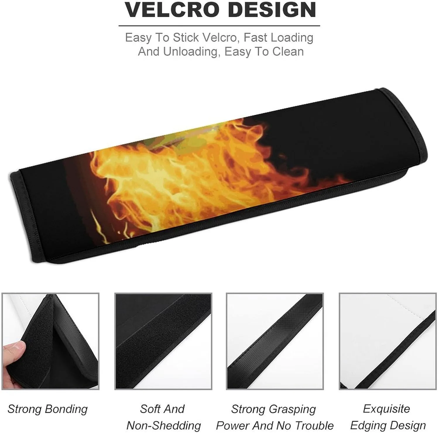 Burning Tennis Pictures Auto Seat Belt Cover Universal Car Seat Belt Shoulder Protector Pad, Protect Your Shoulders and Neck for Car Seat Belt, Shoulder Bag, Backpack 1PCS