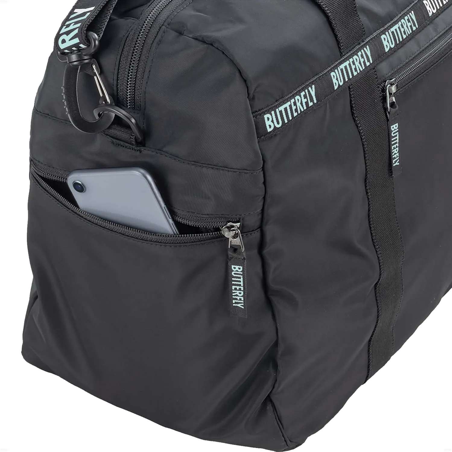 Butterfly Table Tennis Musta Light Duffle Bag - Functional Fitness Bag with Sufficient Volume for Essential Sportswear and Accessories - Framed by Two Side Compartments