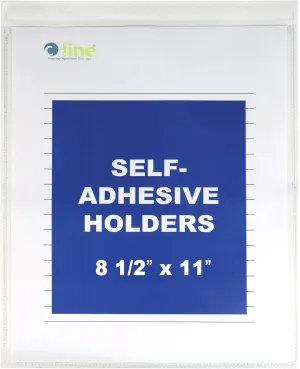 C-Line Self-Adhesive Shop Ticket Holders, 8.5 x 11 Inches, Clear, 50 per Box (70911)