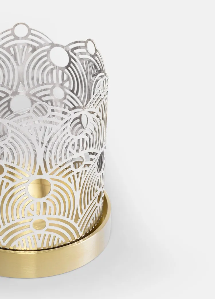 Candle Holder | Lara Bohinc | Silver | Lunar Small