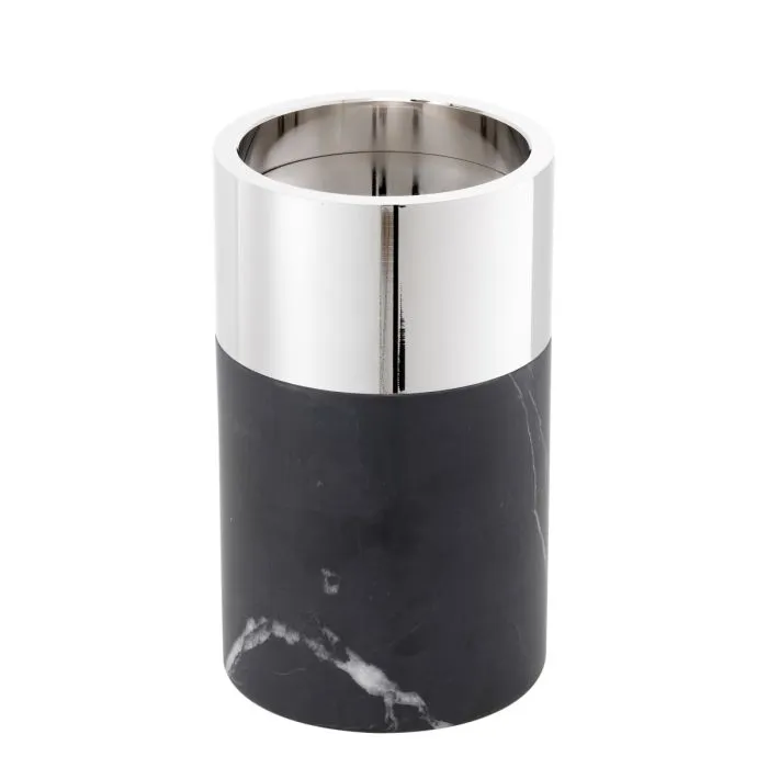 Candle Holder Sierra Black Marble Bronze Finish