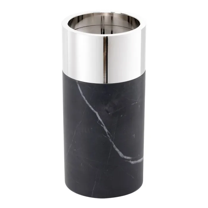 Candle Holder Sierra Black Marble Bronze Finish