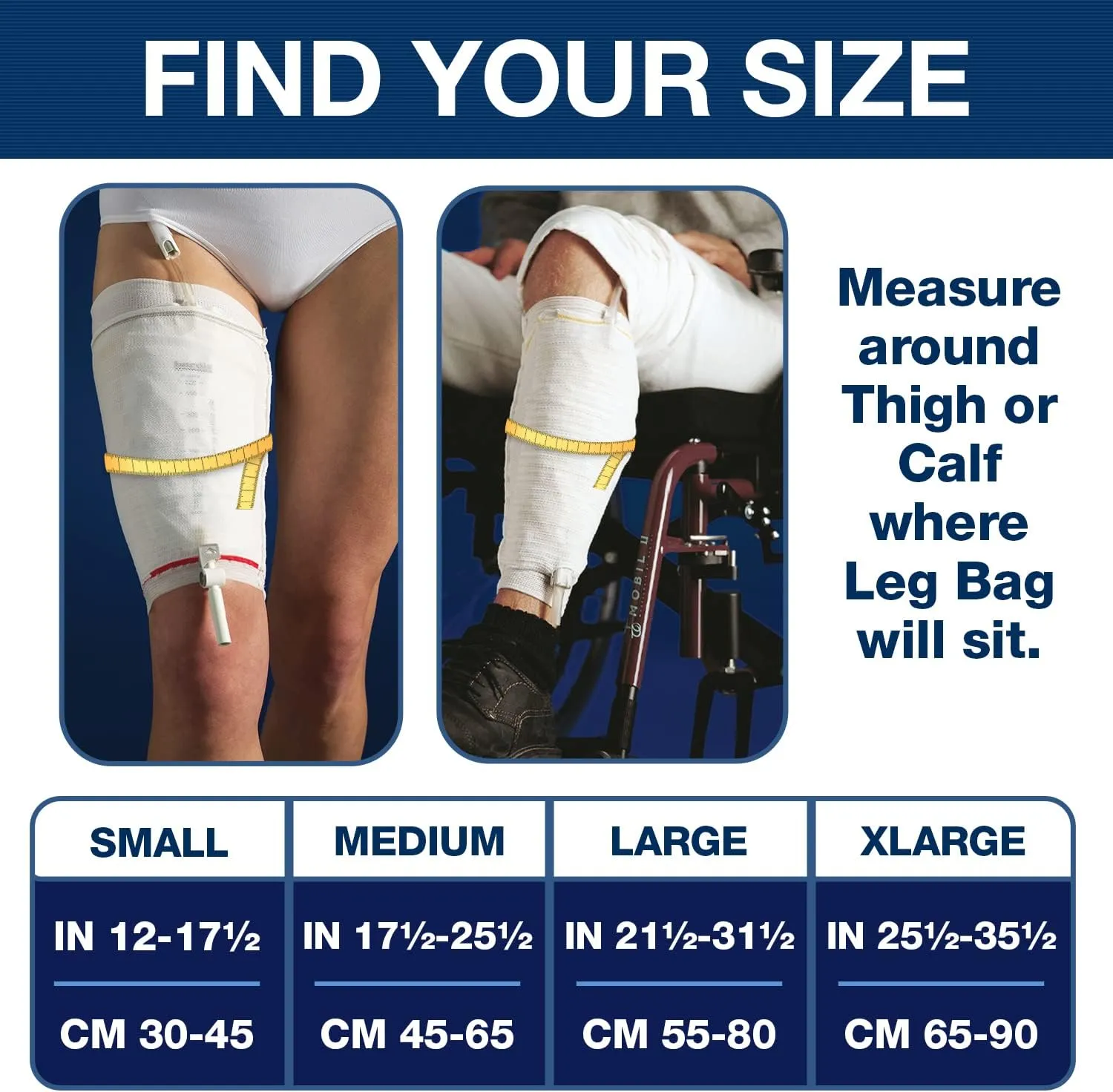 CarePocket Catheter Comfort Sleeve Leg Bag Holder All-Day Confidence by Carefix, Stretchable, Washable, Soft 750ml Urine Drainage and Nephrostomy Tube Bag Holder Stabilize and Fix Against Leg
