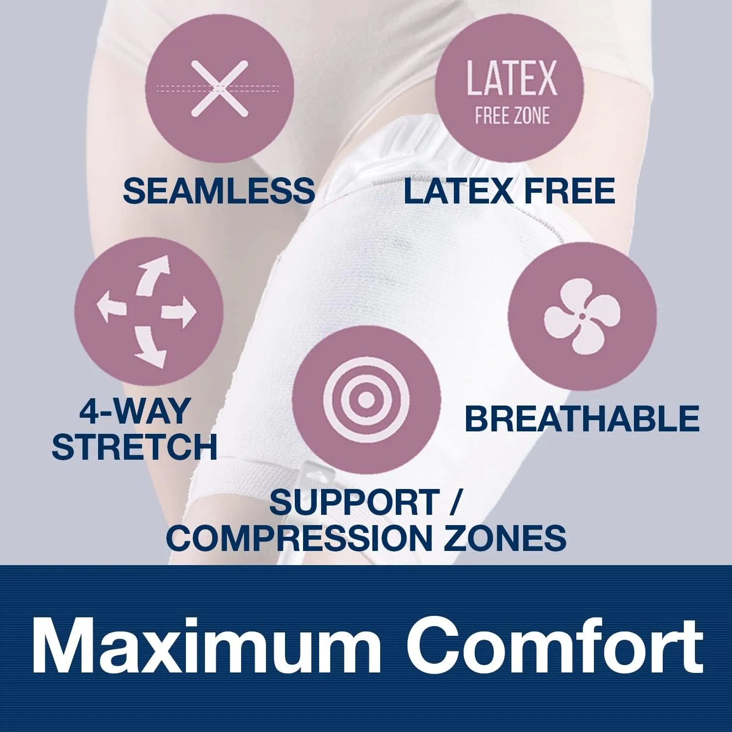 CarePocket Catheter Comfort Sleeve Leg Bag Holder All-Day Confidence by Carefix, Stretchable, Washable, Soft 750ml Urine Drainage and Nephrostomy Tube Bag Holder Stabilize and Fix Against Leg