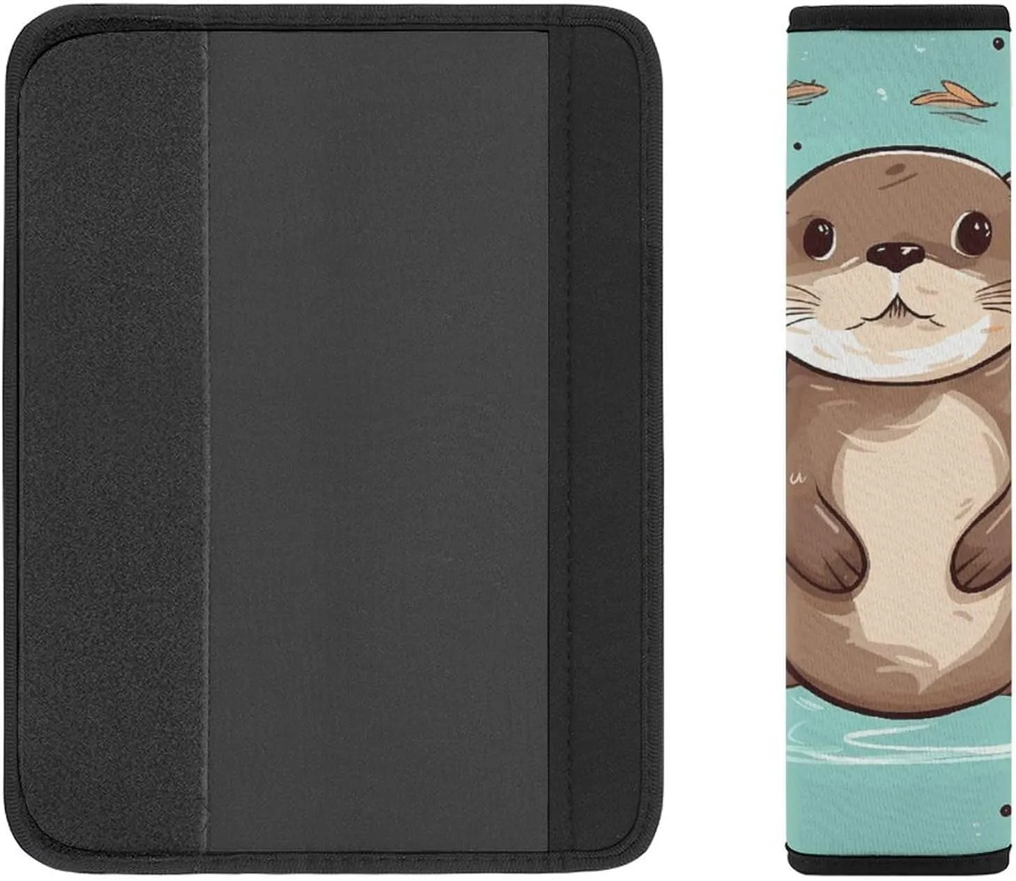 Cartoon Cute Otter Auto Seat Belt Cover 2PCS Universal Car Seat Belt Shoulder Protector Pad, Protect Your Shoulders and Neck for Car Seat Belt, Shoulder Bag, Backpack