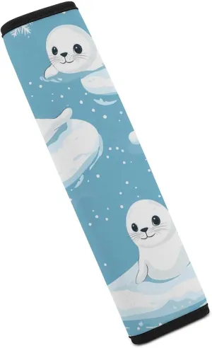Cartoon Seals Snowflakes Fashion Car Seat Belt Cover Pad for Shoulder Bag Camera Soft Comfort Accessories 1PCS