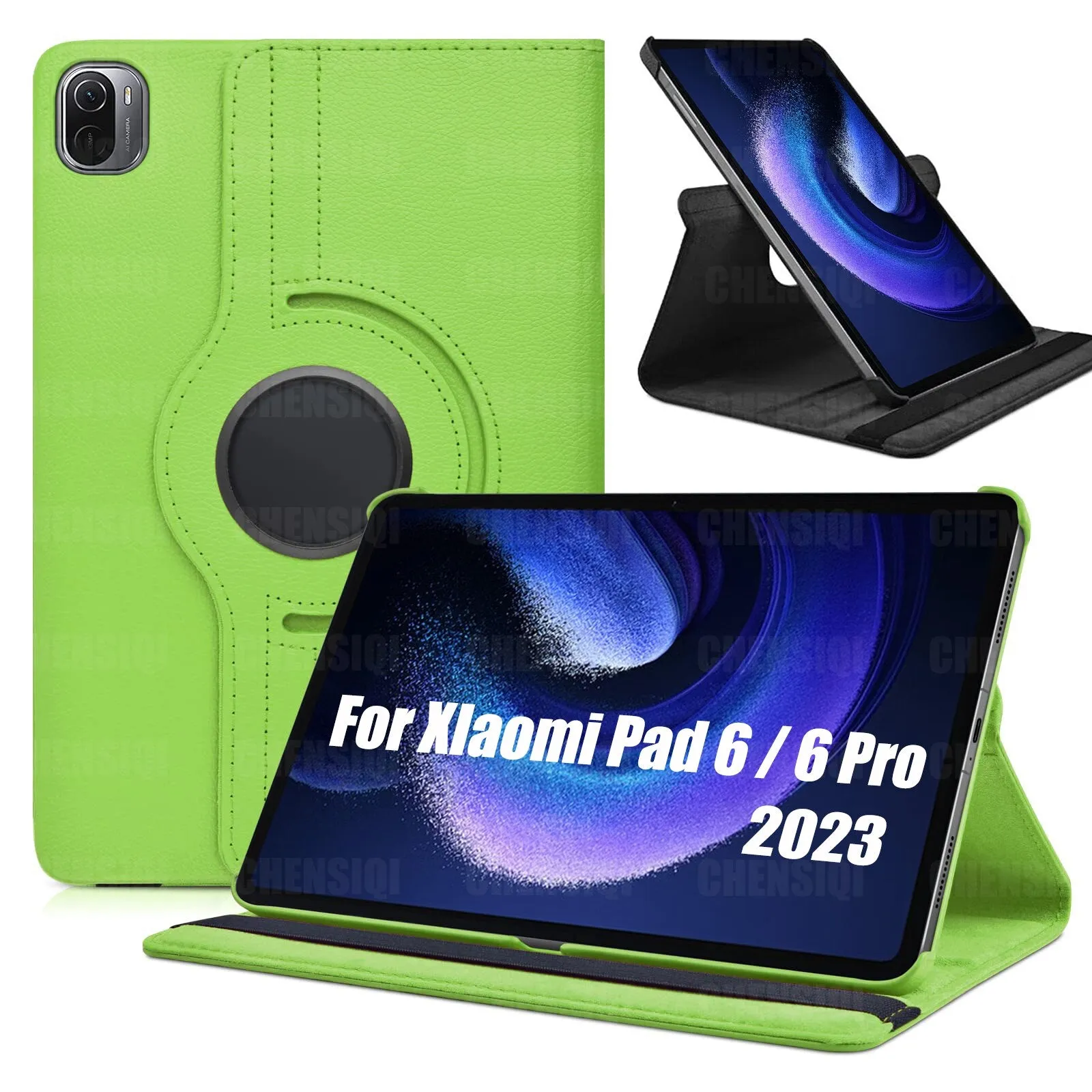Case for Xiaomi Pad 6/Mi Pad 6 Pro 11" Tablet 2023 Leather Protective Case with Sleep/Wake Function and 360 Rotating Stand Case
