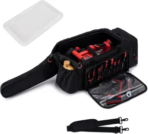 Chainsaw Case, Durable Chainsaw Bag Compatible with Greenworks, EGO Power , Dewalt 14''/16''/18'' Cordless Chainsaw & Accessories, Black