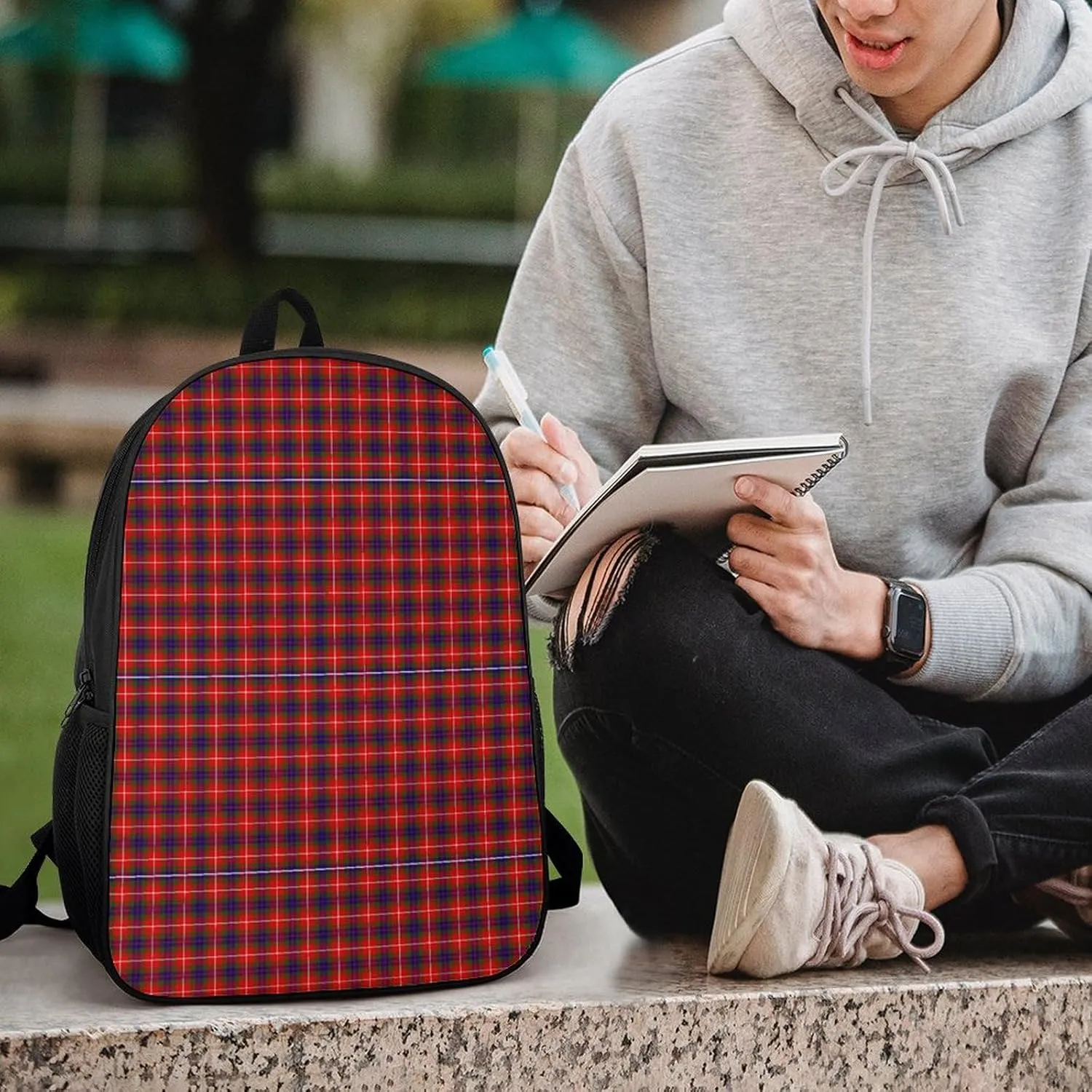 Clan Fraser Tartan Plaid Backpack Lightweight Waterproof Laptop Backpack for Unisex
