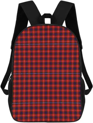 Clan Fraser Tartan Plaid Backpack Lightweight Waterproof Laptop Backpack for Unisex
