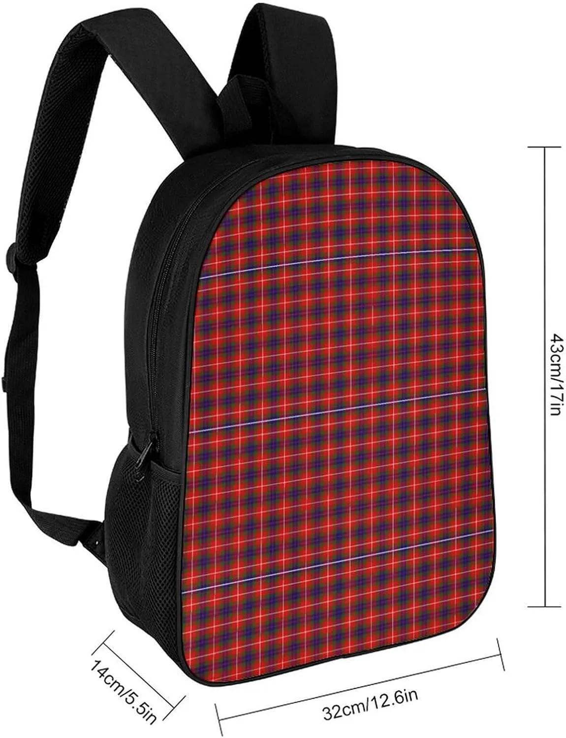 Clan Fraser Tartan Plaid Backpack Lightweight Waterproof Laptop Backpack for Unisex