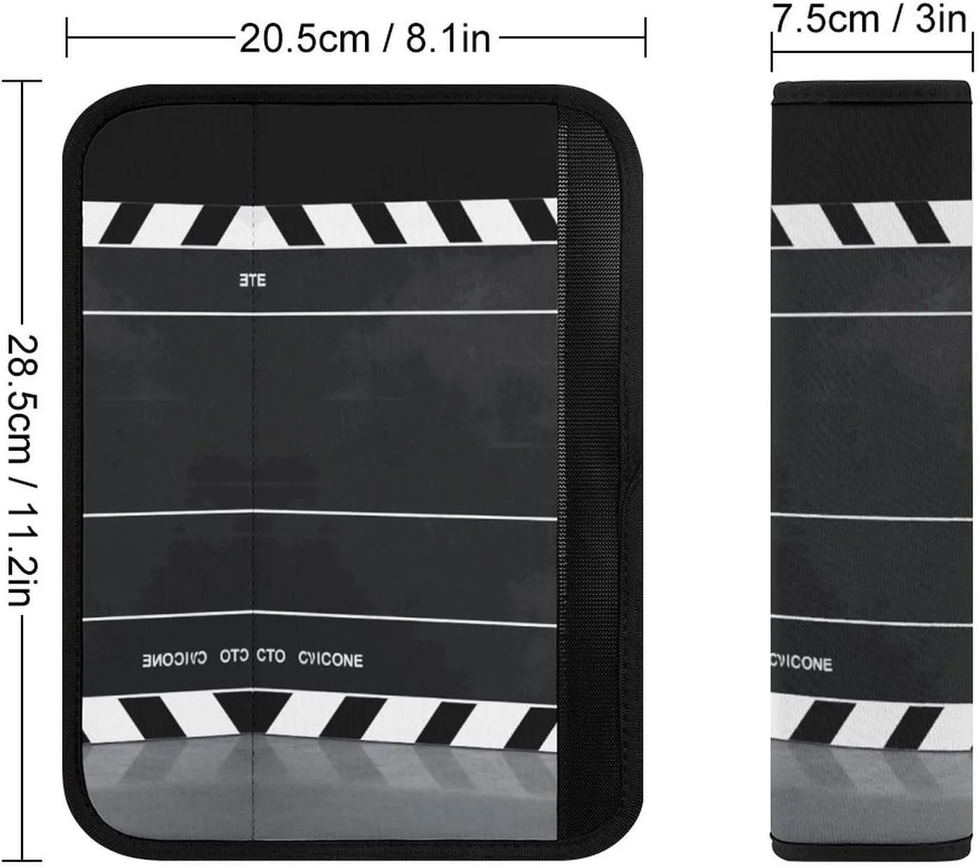 Classic Movie Clapboard Black Auto Seat Belt Cover 2PCS Universal Car Seat Belt Shoulder Protector Pad, Protect Your Shoulders and Neck for Car Seat Belt, Shoulder Bag, Backpack