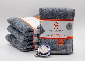 Clippable & Retractable Towels are Perfect for Exercise, Golf, Hiking, Automotive, Fishing, Sports, Yard Work & More (Dark Grey, 10x10 inch (Regular))