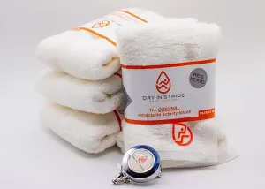 Clippable & Retractable Towels are Perfect for Exercise, Golf, Hiking, Automotive, Fishing, Sports, Yard Work & More (White, 10x10 inch (Regular))