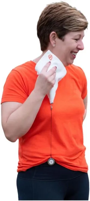 Clippable & Retractable Towels are Perfect for Exercise, Golf, Hiking, Automotive, Fishing, Sports, Yard Work & More (White, 13x13 inch (Large))