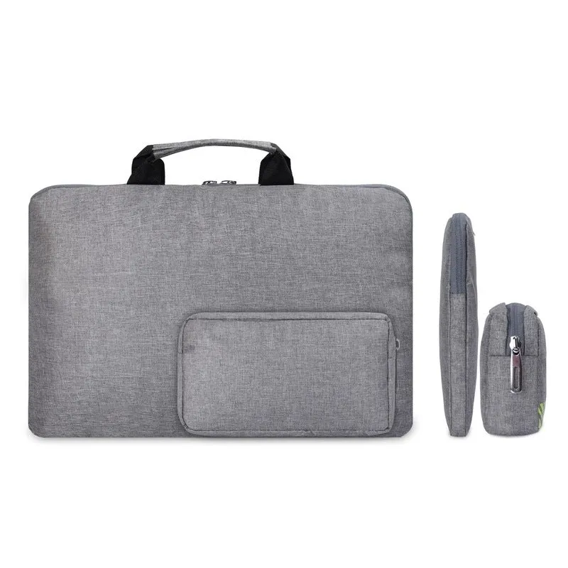 Combo: 15.6 inch Laptop Sleeve & Multipurpose Pouch | Carry Handle & Spacious Design | Grey